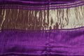 Purple Plain Modal Silk Saree With Lagdi Patta Pallu