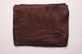 Dark Brown Plain Modal Silk Saree With Lagdi Patta Pallu
