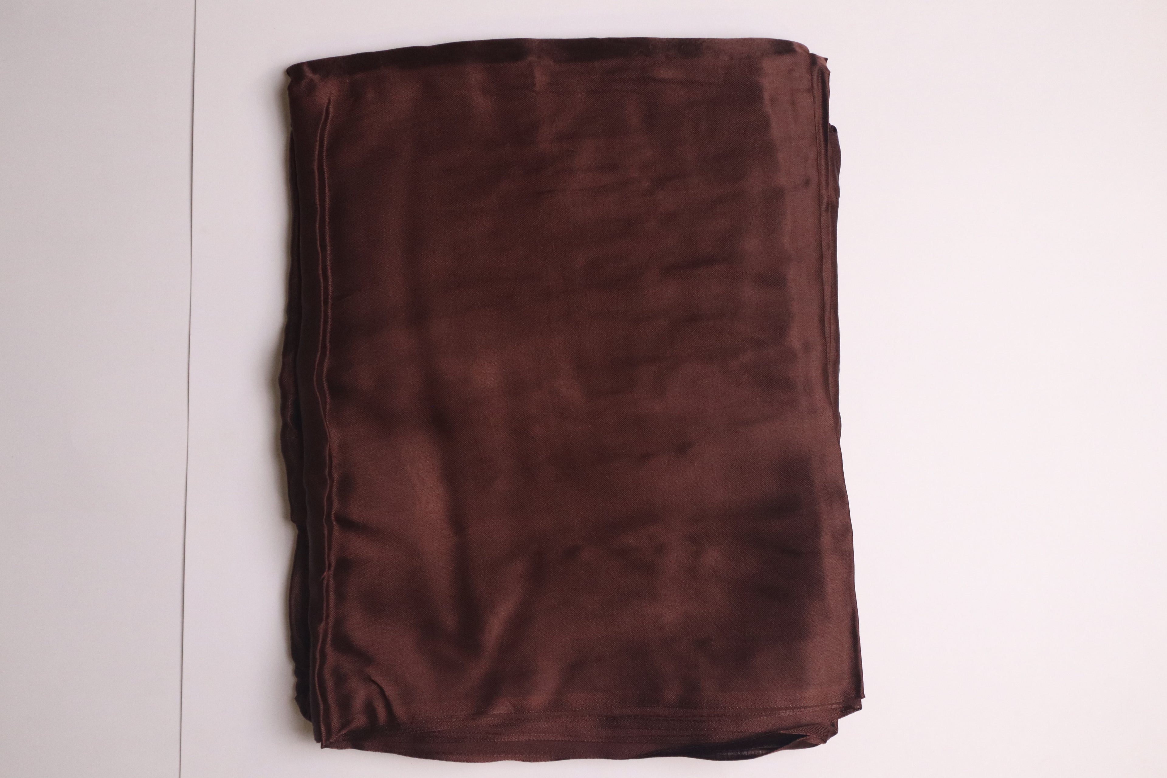 Dark Brown Plain Modal Silk Saree With Lagdi Patta Pallu