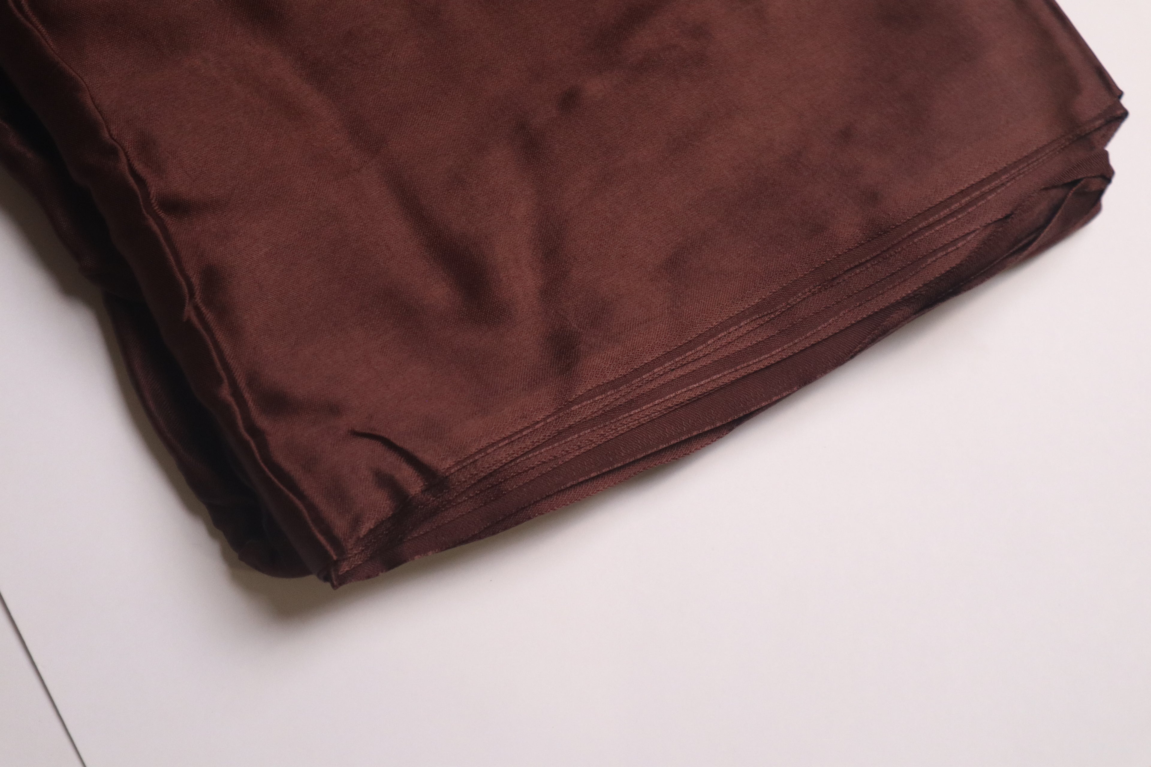 Dark Brown Plain Modal Silk Saree With Lagdi Patta Pallu