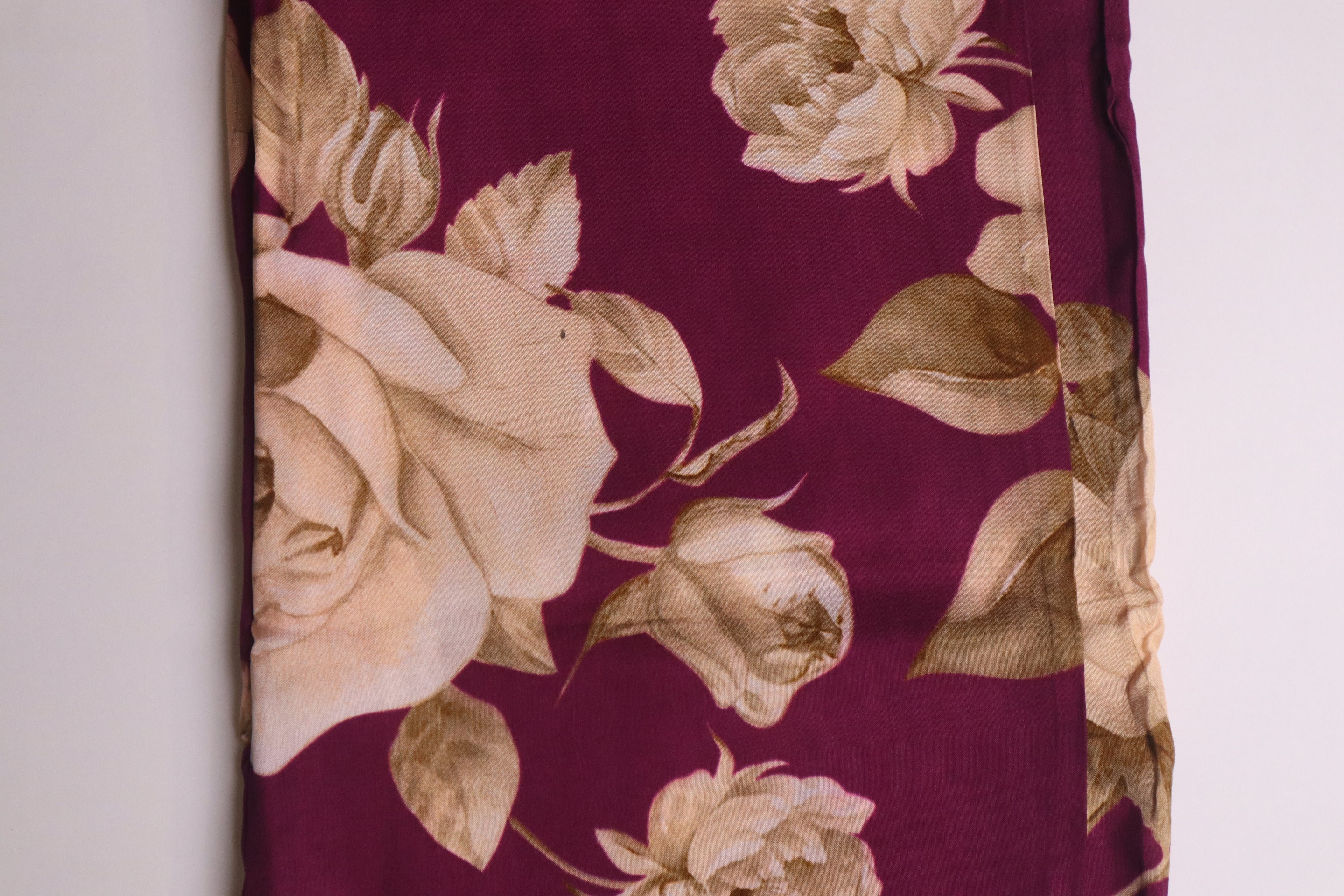 Violet Digital Print Dola Silk Saree With Zari Border