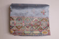 Powder Blue Premium Organza Silk Saree With Multicolour Embroidery