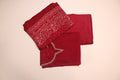 Magenta Bandhni Print Semi Silk With Handwork – 3 Piece Set