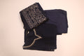 Navy Blue Bandhni Print Semi Silk With Handwork – 3 Piece Set